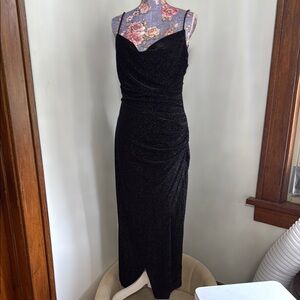 Laundry By Shelli Segal Black Sparkle Midi Dress